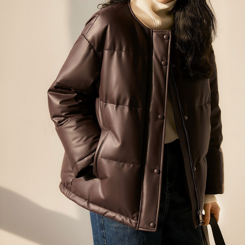 免洗防风防雨防污软皮羽绒服外套