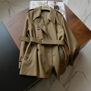 繁琐工艺高端高级感精品设计感小众卡其色风衣外套女中款气质超值