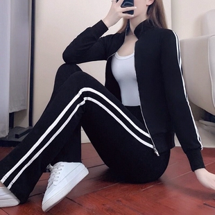时尚初秋新款套装女装减龄两件套2026休闲洋气运动服阔腿裤春秋季