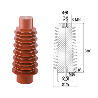 新高压绝缘子35KV ZJ35Q 145320 450支柱绝缘子 环氧树脂绝缘柱销