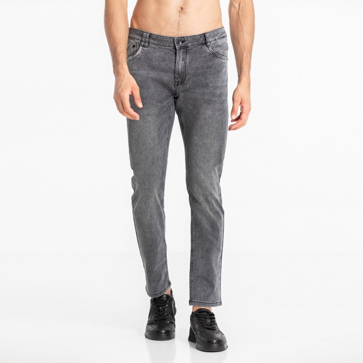 LKDL春夏经典爆款男士牛仔裤纯色直筒裤子男裤弹力透气牛仔裤男