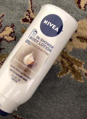 秋冬bi备 美版妮维雅Nivea In-Shower沐浴身体乳液保湿可可脂400m