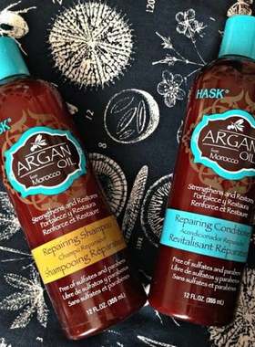 包邮 美国Hask Beauty摩洛哥坚果油 修护护发素 355ml