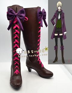 黑执事II 亚洛斯托兰西cos鞋 动漫Cosplay靴支持看图定制