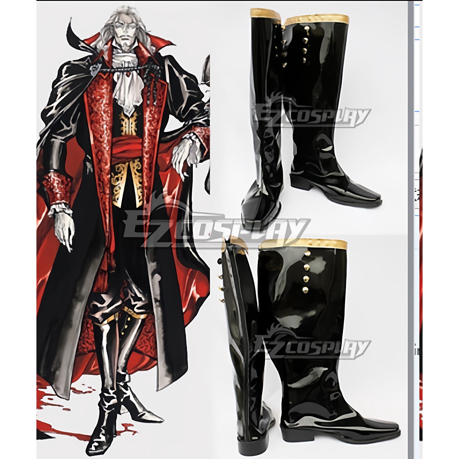 恶魔城3-德古拉 动漫cos鞋定制专拍