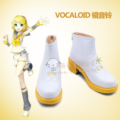 VOCALOID 镜音铃 COSPLAY鞋 COS鞋来图定做