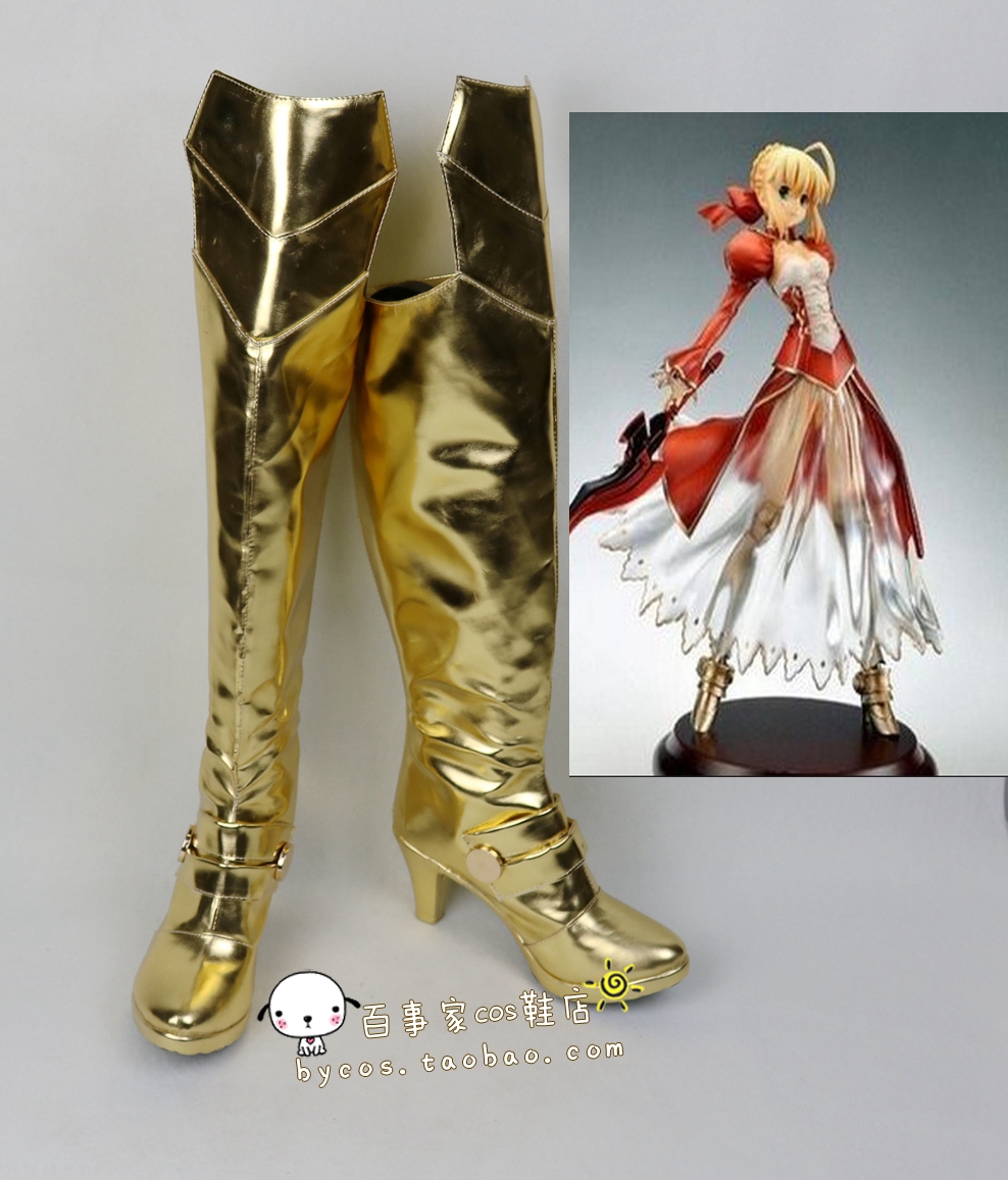 FateExtra 红saber 尼禄 Nero cosplay鞋 编号 C09