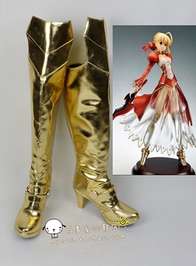 FateExtra 红saber 尼禄 Nero cosplay鞋 编号 C09