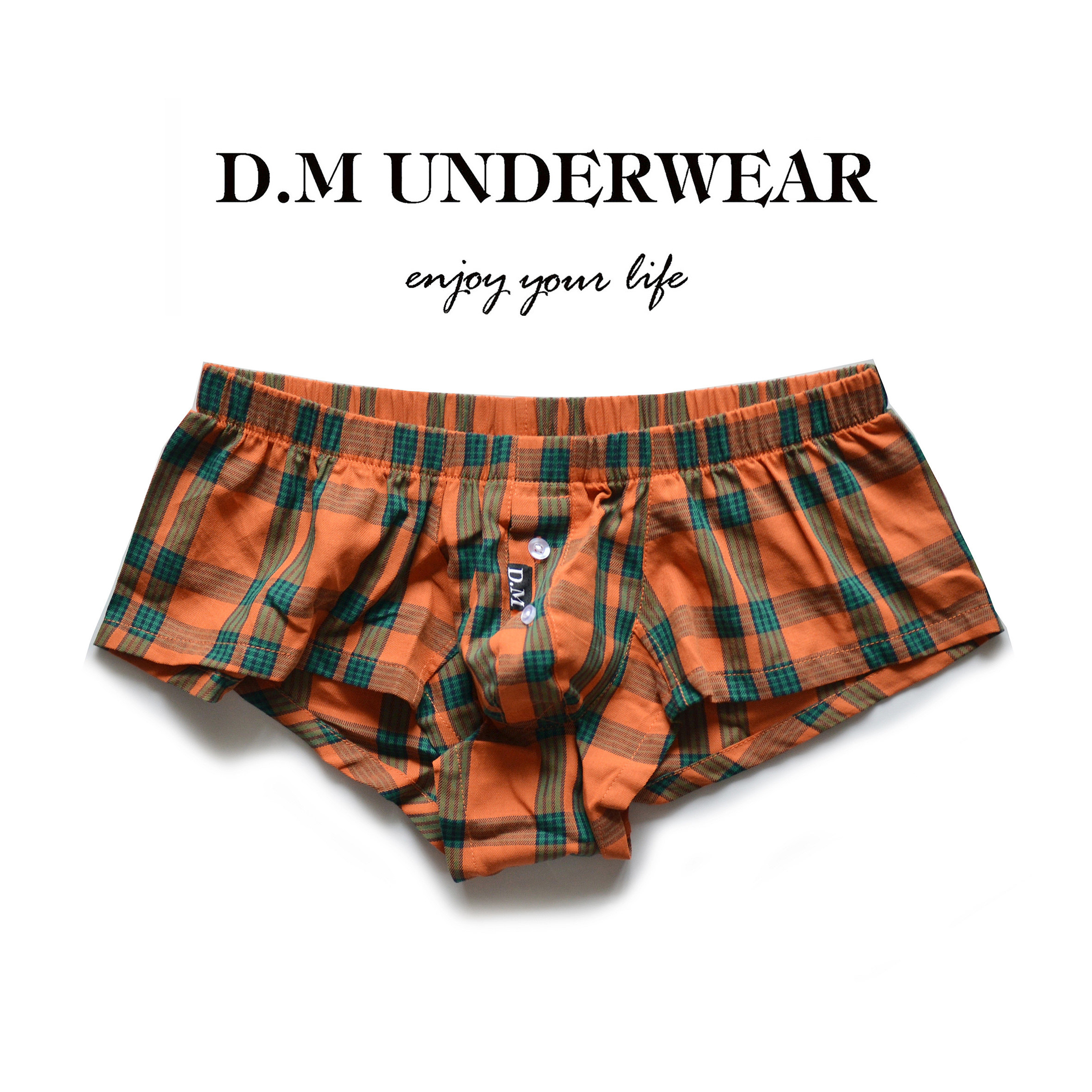 D.M男内裤低腰性感男阿罗裤棉质舒适平角裤四角裤家居格子简约松,女士内衣/男士内衣/家居服,男阿罗裤,淘宝优惠券,粉丝福利购,淘宝优惠卷