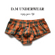 D.M男内裤 家居格子简约松 四角裤 低腰性感男阿罗裤 棉质舒适平角裤