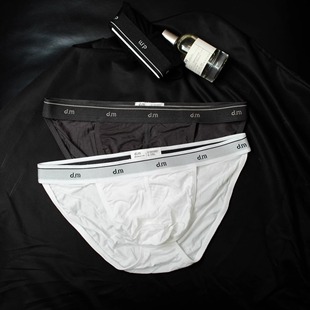 莫代尔50支 纯色高叉商务薄运动 D.M男内裤 低腰性感高弹激凸三角裤