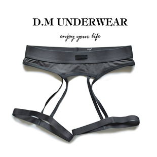 D.M男内裤 ****火辣配件 低腰性感莫代尔宽条绒毛柔软丁字缕空个性