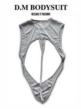 D.M男内裤性感连体丁字裤字母纯色透气网眼吊带情趣T字单丁个性潮