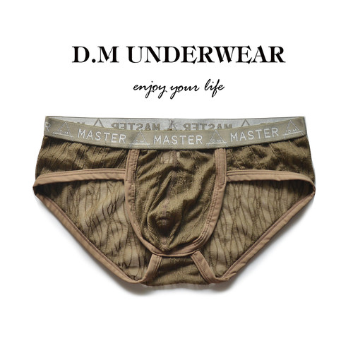 男三角内裤夏季透气透明网纱