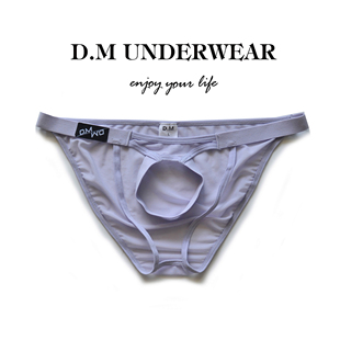 吊带缕空夏季 低腰性格透明****三角裤 透视网纱丁字潮 内裤 D.M男士