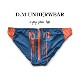 内裤 D.M男三角裤 低腰性感印花字母臀部拉链涤纶牛奶丝弹性男士 潮