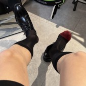 西装 D.M男士 正装 商务丝袜锦纶绅士金脚趾长筒黑丝袜舒适透薄袜子