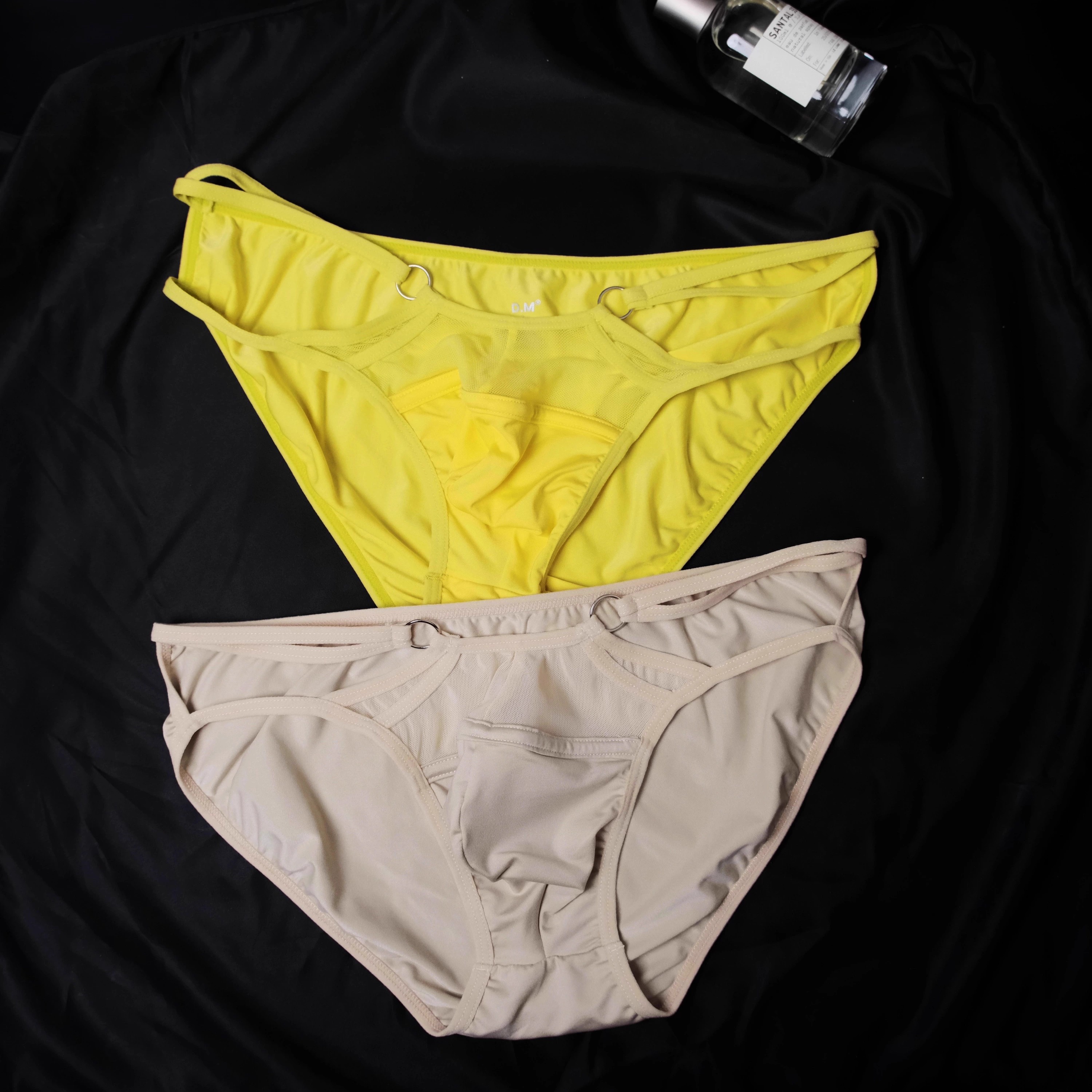 D.M男内裤低腰性感网眼透气三角个性潮网纱夏 高弹速干运动青年