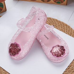 夏季新款亲子女鞋儿童女童凉鞋女宝宝中大童包头爱心鸟巢软底凉鞋