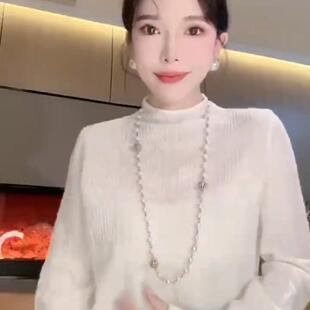法式打底衫设计感减龄时尚修身显瘦女人味女款秋冬新款蕾丝上衣