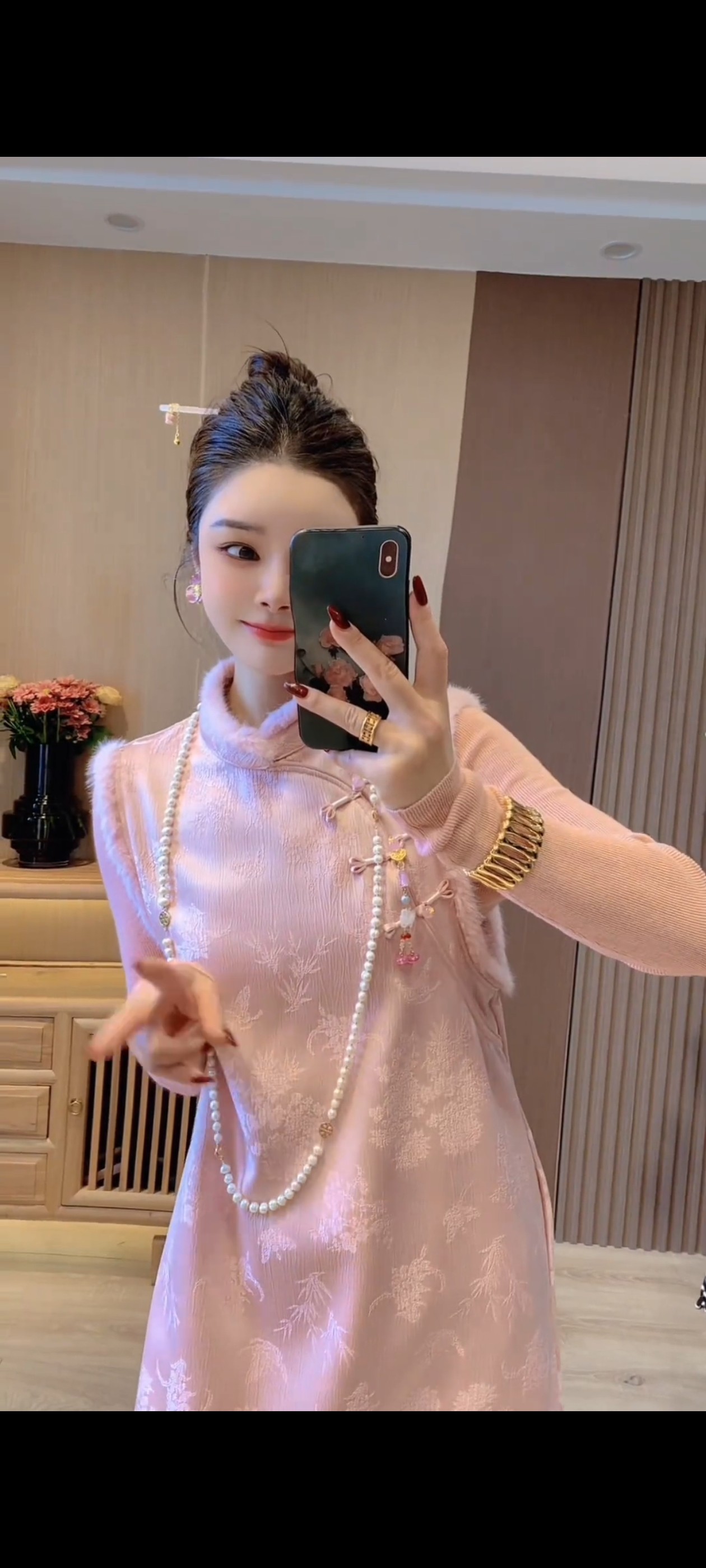 新中式复古国潮风拼接毛毛无袖马甲旗袍裙打底衫两件套女秋冬新款,女装/女士精品,时尚套装,淘宝优惠券,粉丝福利购,淘宝优惠卷