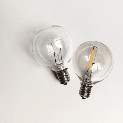 圆头美式LED台灯灯泡球形E12 220V10W小螺纹灯泡钨丝灯护眼灯暖光