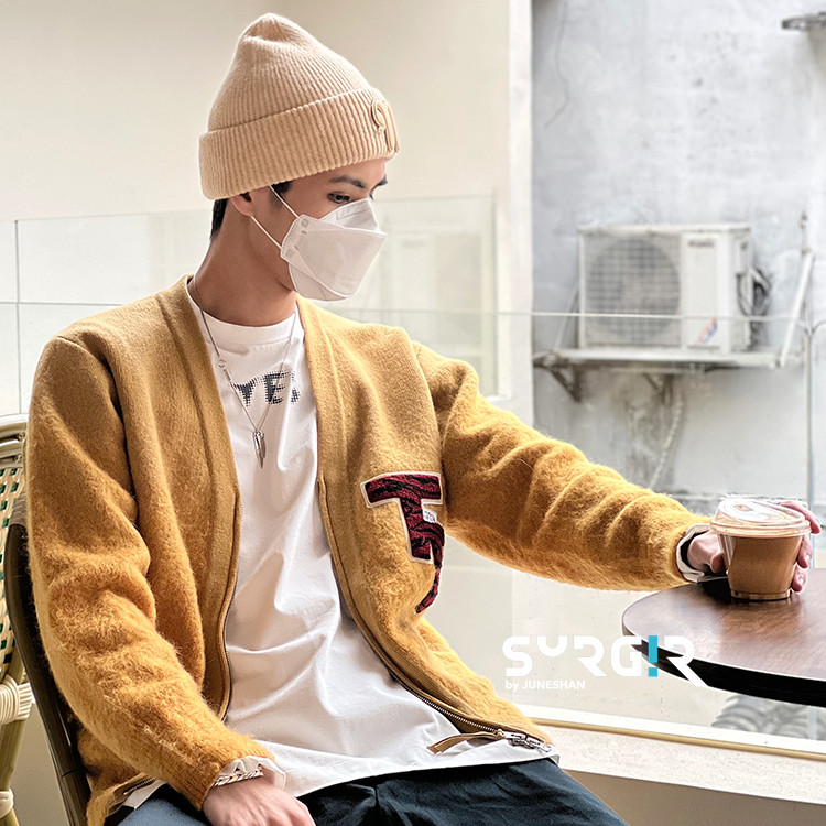 磨毛渐变羊毛针织开衫毛衣