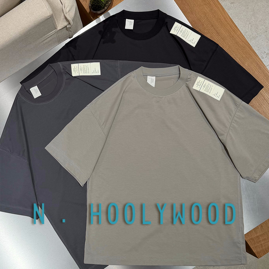 N.HOOLYWOOD授权 26SS EXCHANGE SERVICE军事线 日产 标签短袖T恤
