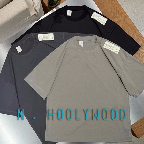 N.HOOLYWOOD授权 26SS EXCHANGE SERVICE军事线 日产 标签短袖T恤