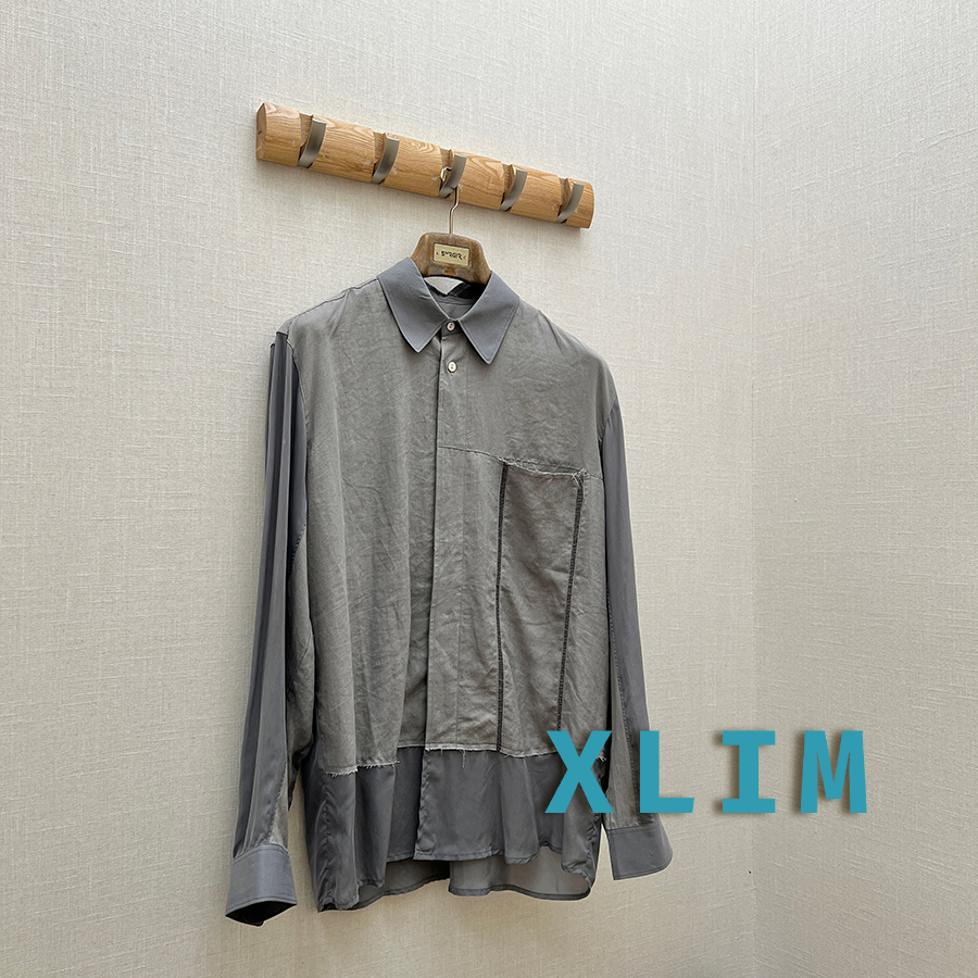 XLIM拼接肌理感苎麻混纺衬衫