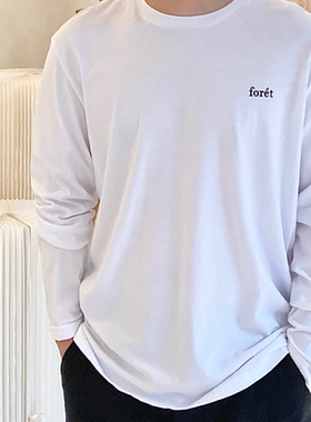 6折 北欧设计师品牌 foret 三色LOGO印花长袖T恤 SURGIR买手店