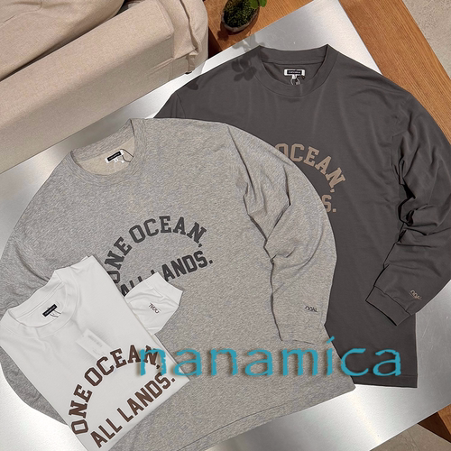 nanamica授权26AW 日本制 自留OOAL印花slogan薄棉长袖T恤 国现