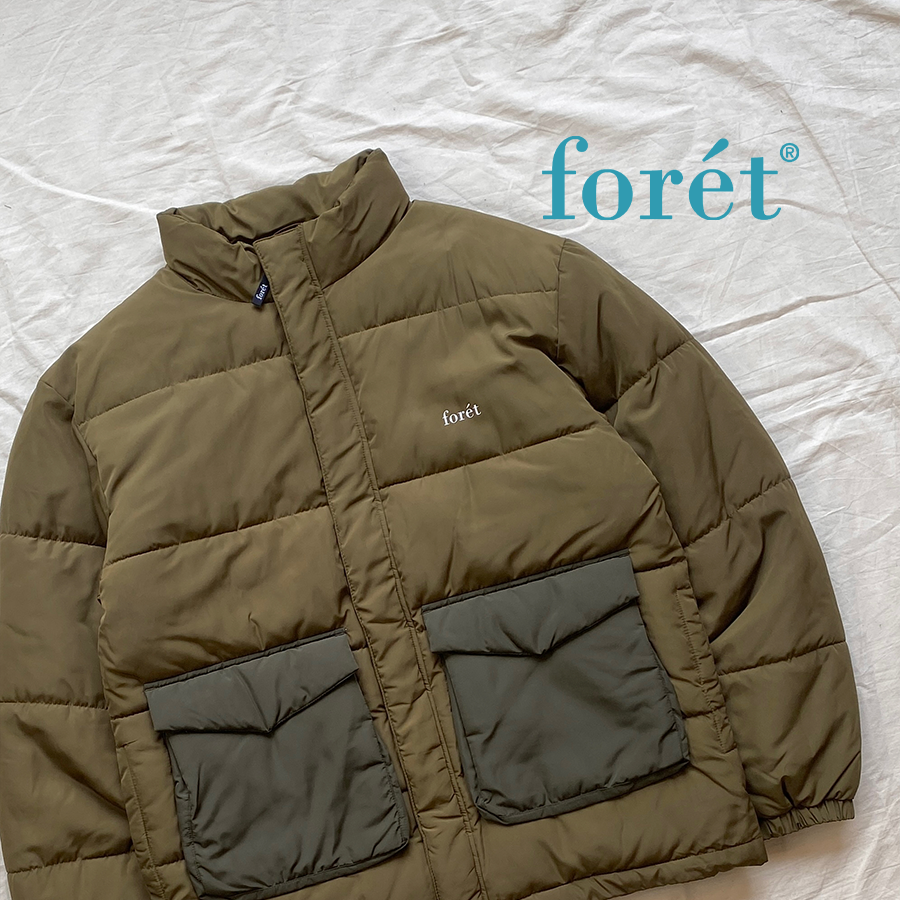 foret橄榄绿防风防水棉服夹克