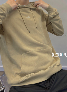 4折 SURGIR 北欧设计师品牌foret 卡其色纯色套头卫衣