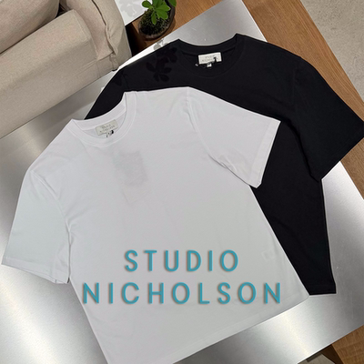 STUDIO NICHOLSON授权 葡萄牙制 LAY 两色胶印LOGO圆领短袖T恤