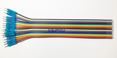 线束 单公头 另头镀锡 焊接铜线 读写编程器 杜邦转接线 彩色10根