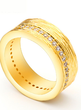 时来运转戒指ins冷淡风酷一路有你一生所爱锆石指环欧美爆款配饰