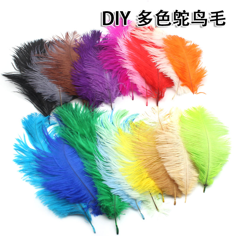 diy手工捕梦网天然鸵鸟毛