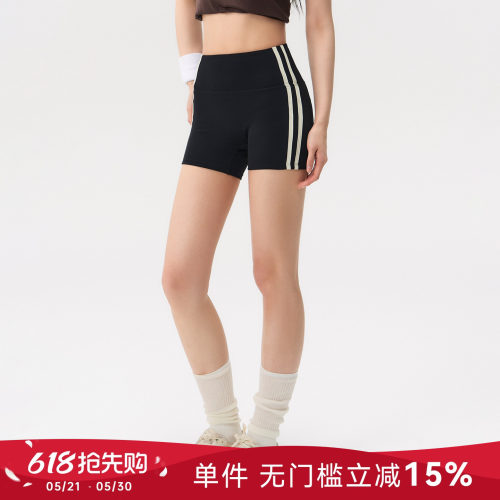 蜜桃女孩紧身健身短裤高腰提臀运动三分裤户外跑步骑行训练瑜伽裤