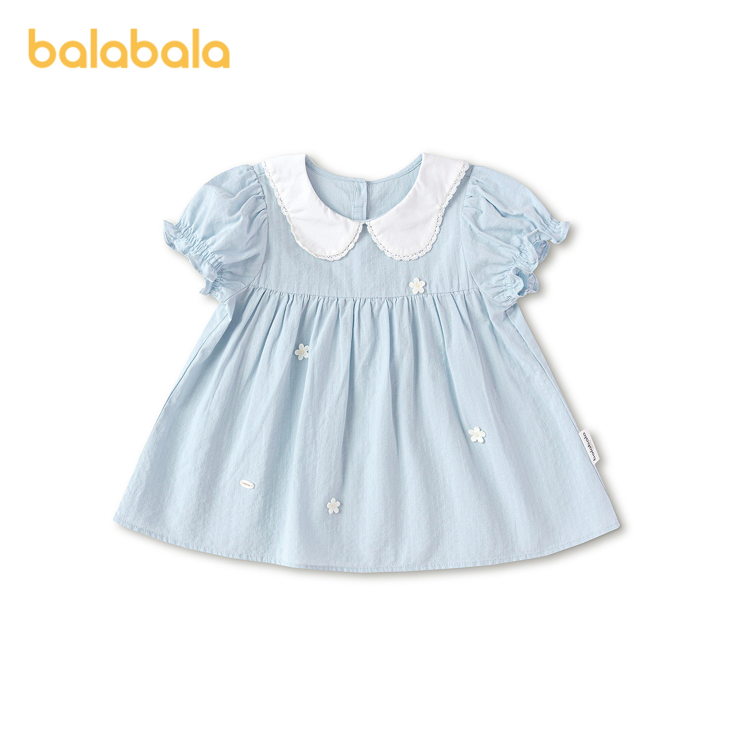 【商场同款】巴拉巴拉儿童短袖衬衫女童2026新夏装时髦泡泡袖上衣