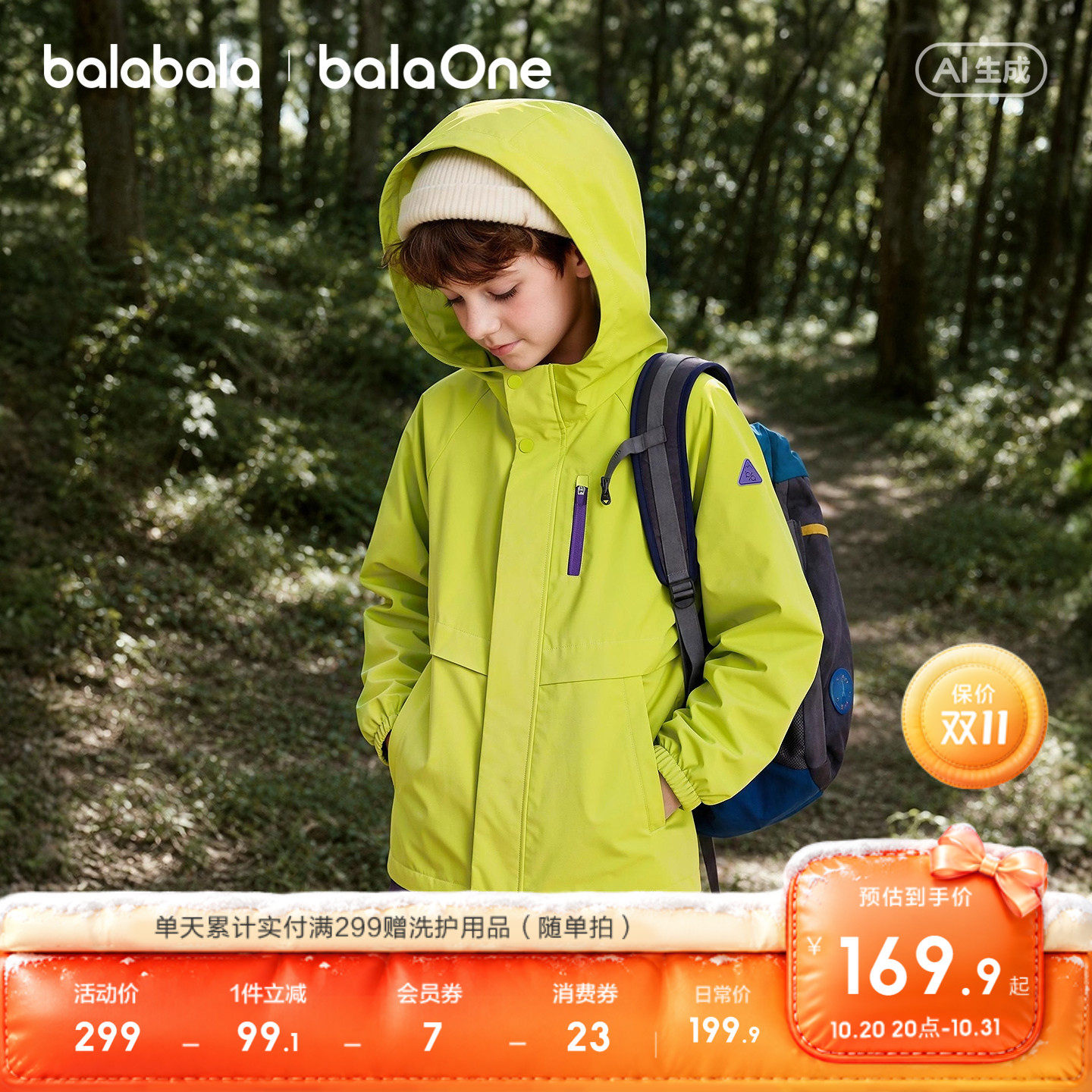 【balaOne】巴拉巴拉童装男童外套儿童宝宝上衣2026秋装中童衣服
