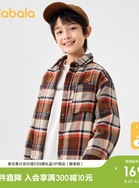 巴拉巴拉棉服男童牛仔连帽外套潮