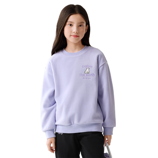 巴拉巴拉童装儿童卫衣男童2025秋冬装女童加绒圆领摇粒绒加厚上衣