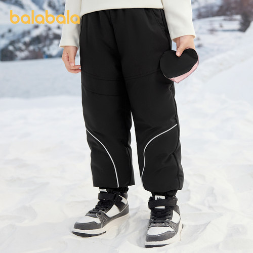 巴拉巴拉长裤女童温暖束脚羽绒裤