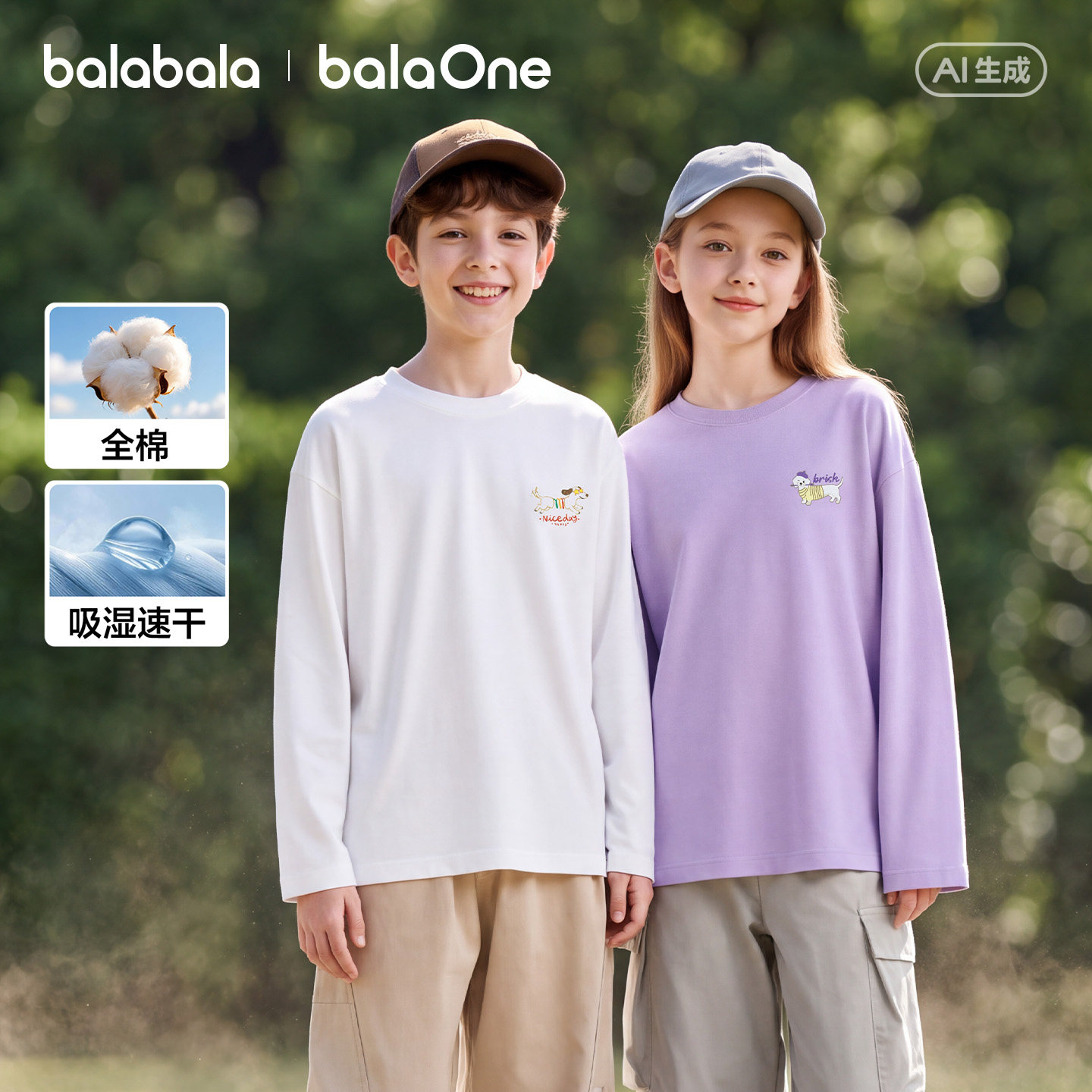 巴拉巴拉balaOne长袖t恤吸湿速干图片