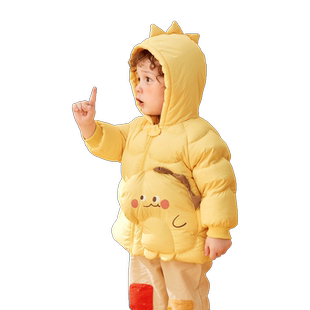 巴拉巴拉婴儿羽绒服男女童冬装外套撞色造型上衣流行舒适户外潮款