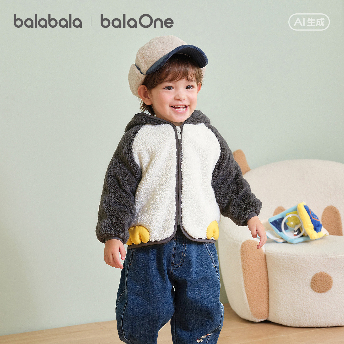 【balaOne】巴拉巴拉童装宝宝上衣婴儿外套新款秋冬装可爱萌