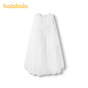透气薄款 中大童网纱裙童装 夏装 巴拉巴拉女童裙子儿童连衣裙2025款