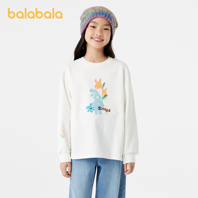 巴拉巴拉长袖t恤女甜美洋气上衣