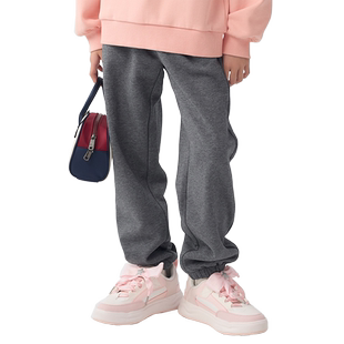 巴拉巴拉童装儿童加绒裤子女童2025冬装新款保暖束脚加厚运动长裤